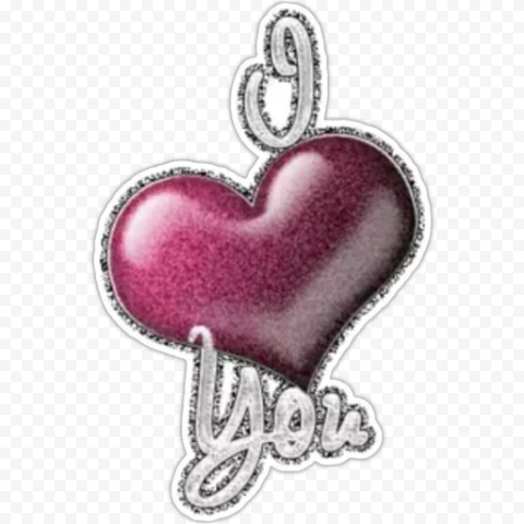 Heart I Love You Word PNG Pic
