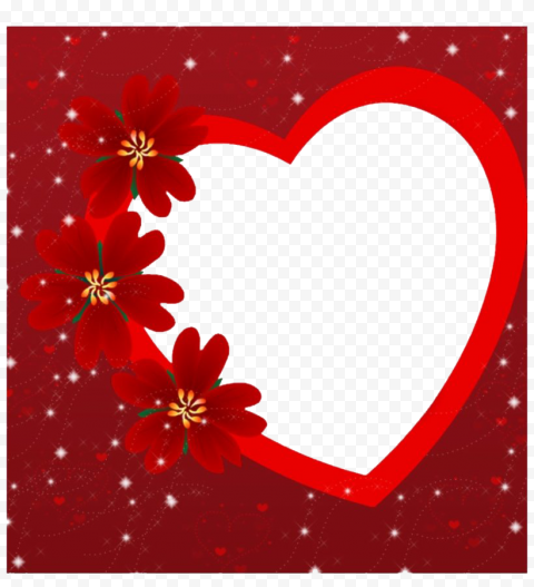 Heart Valentine Frame PNG Transparent Image