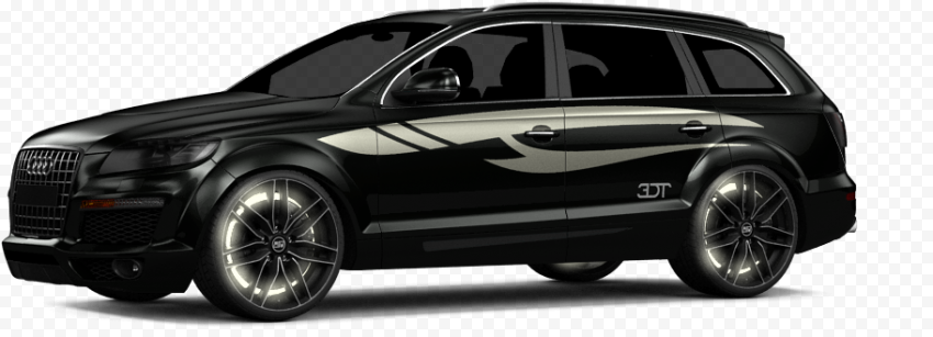 Black Audi SUV Transparent Background