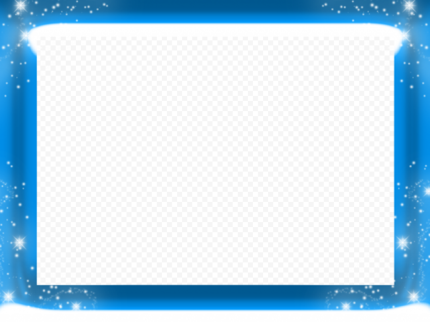 Blue Christmas Frame PNG Clipart