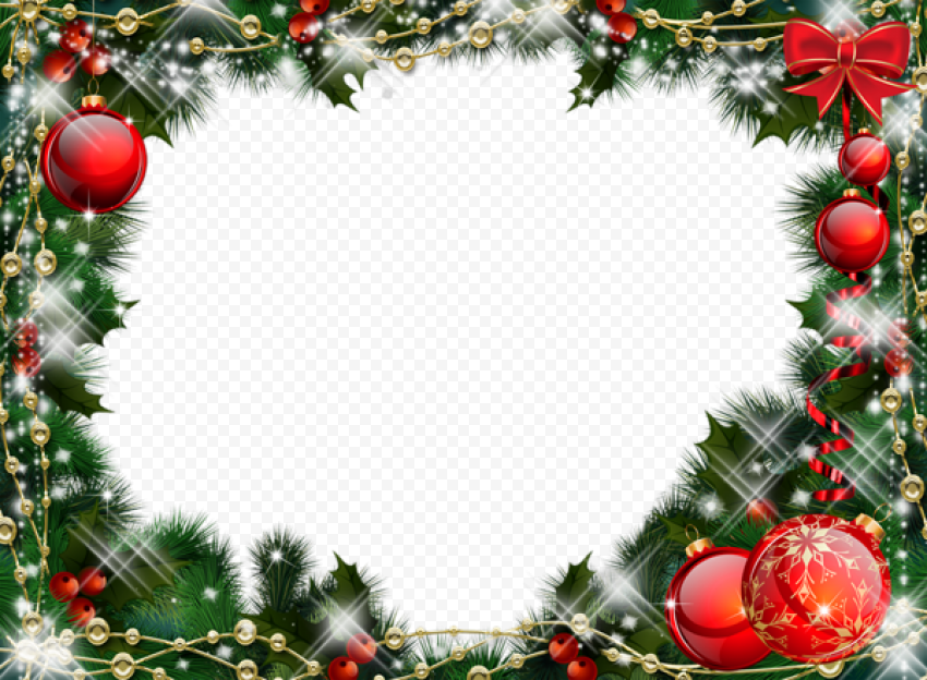 Green Christmas Frame Transparent Images PNG