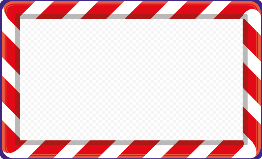 Red Christmas Frame PNG File