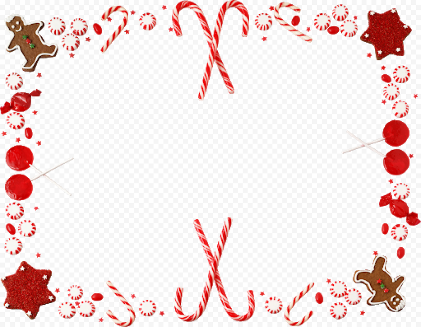 Red Christmas Frame PNG Photos