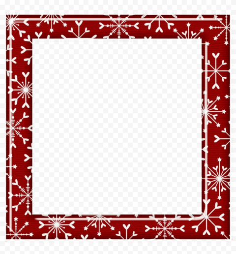 Square Christmas Frame PNG Pic