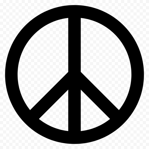 Round Peace Symbol PNG Image