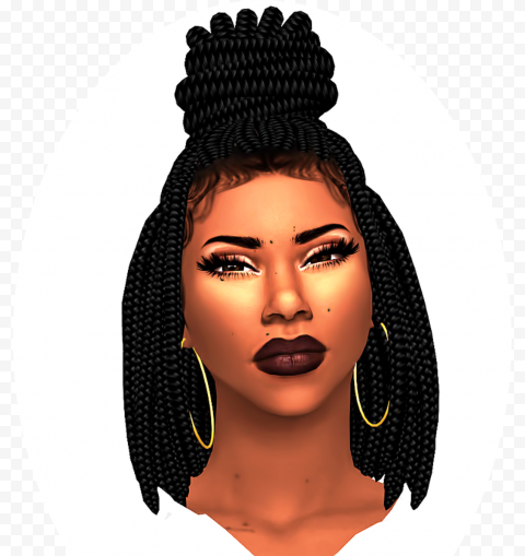 Afro PNG Isolated Pic