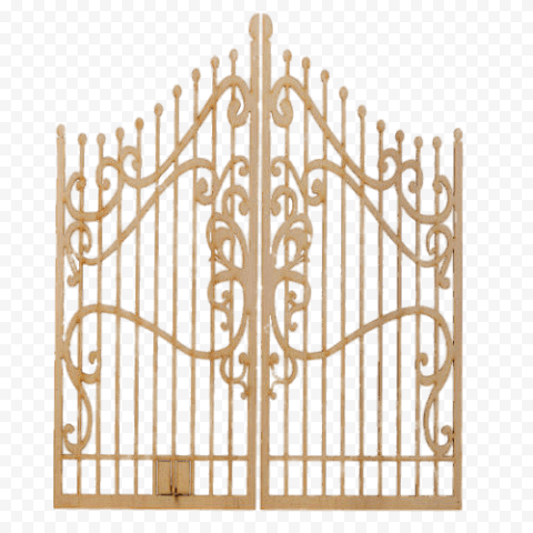 Brown Wood Gate Transparent PNG