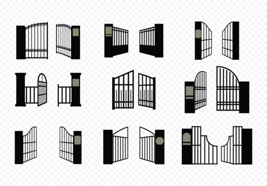 Entrance Open Gate PNG HD