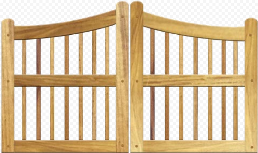 Brown Wood Gate PNG Image