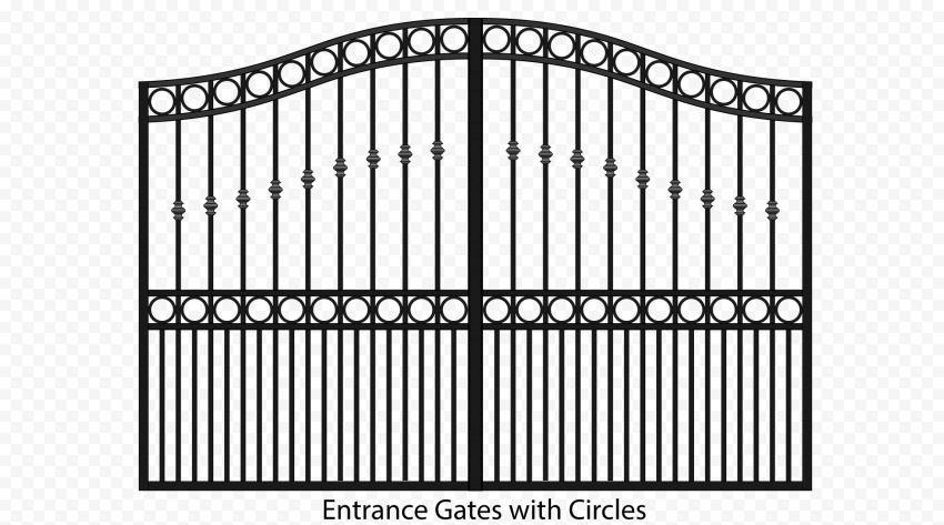 Metal Steel Gate PNG Transparent Image