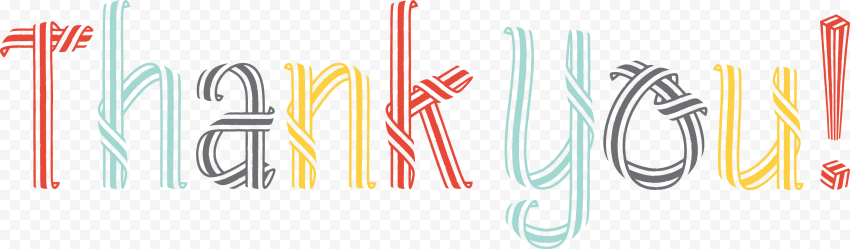 Colorful Thank You PNG Pic