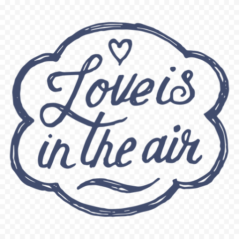 Love Is In The Air Vector PNG Isolated Picture