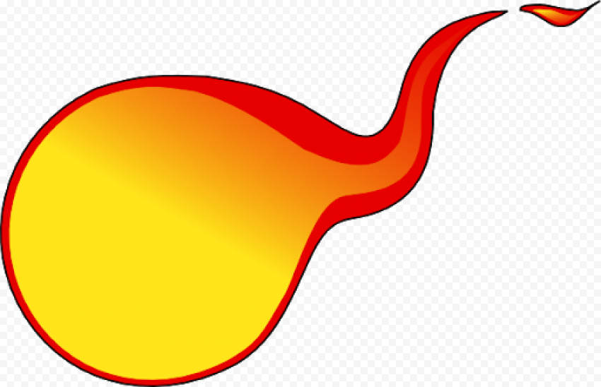 Vector Fireball Transparent PNG