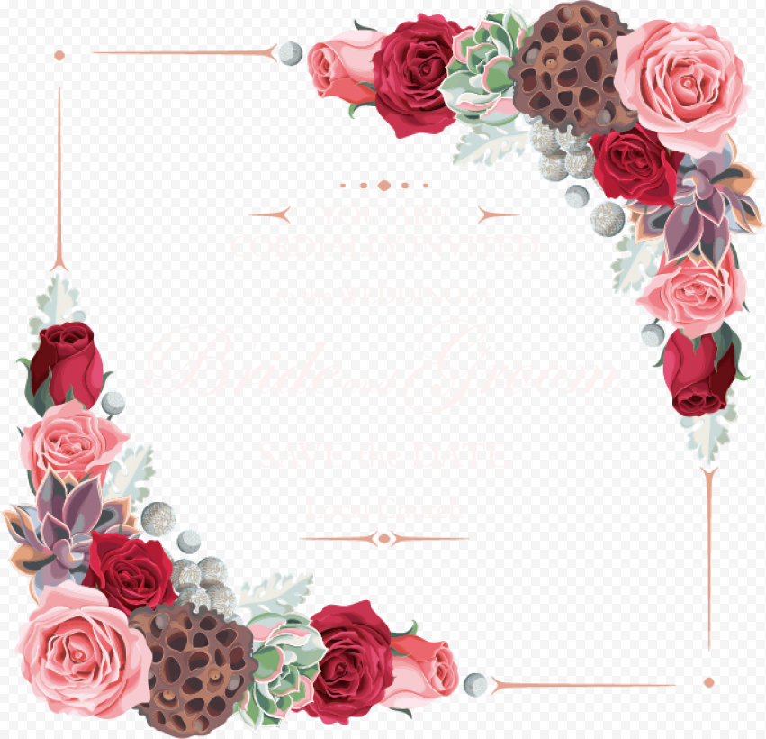 Flower Border PNG Isolated Pic