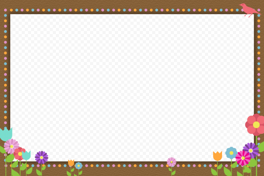 Flower Border PNG Transparent Picture