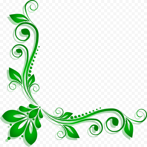 Flower Border Vector PNG Isolated HD
