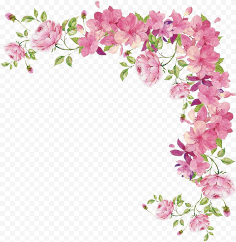 Flower Border Vector PNG Pic