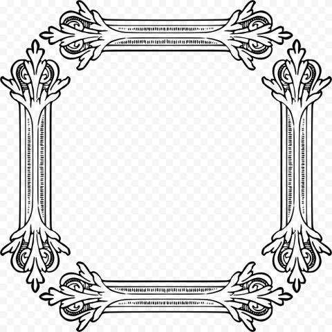 Garland Frame Vector PNG File