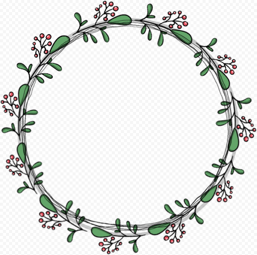 Garland Frame Vector Circle PNG Clipart