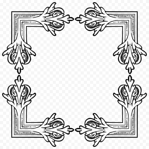 Garland Frame Vector PNG Photos