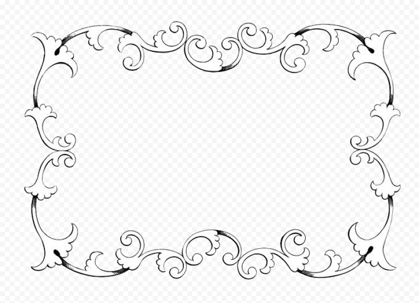 Vintage Border Frame Transparent Background