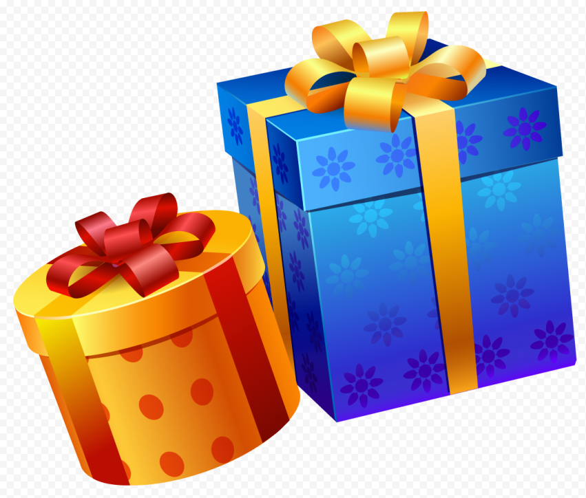Blue Christmas Gift PNG Transparent