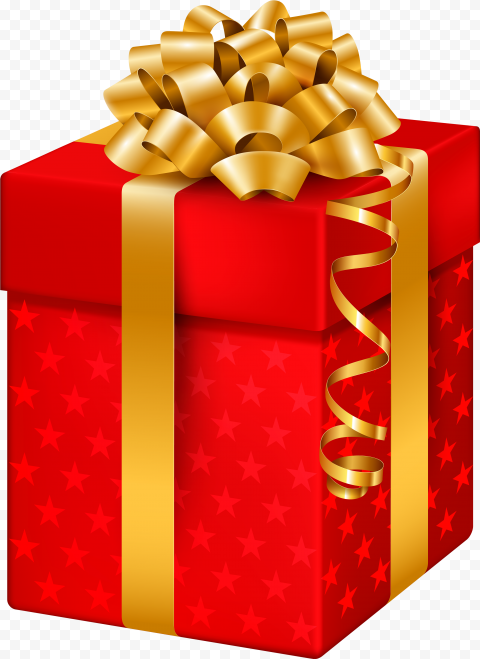 Red Christmas Gift PNG Pic