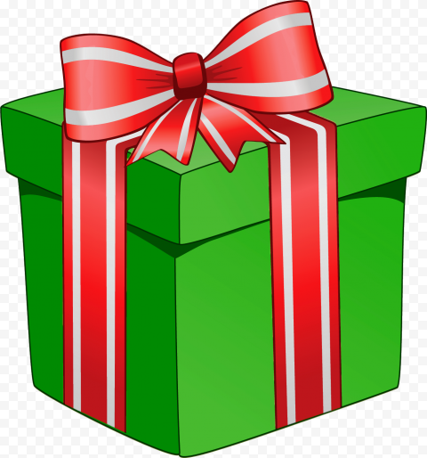 Green Christmas Gift PNG Transparent Picture