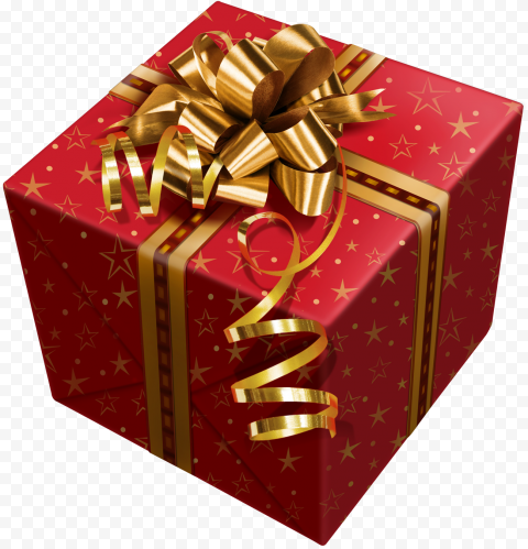 Red Christmas Gift Download PNG Image