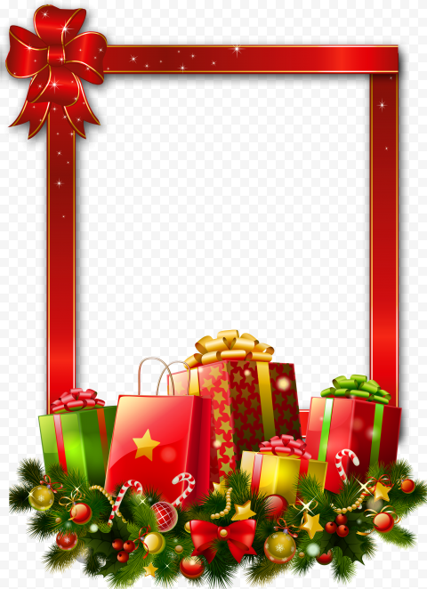 Red Christmas Gift Background PNG