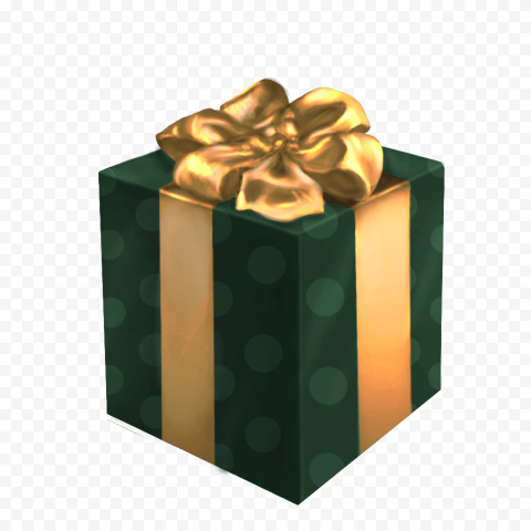 Green Christmas Gift Transparent Background