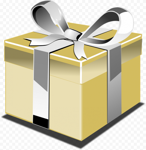 Gold Christmas Gift PNG Free Download
