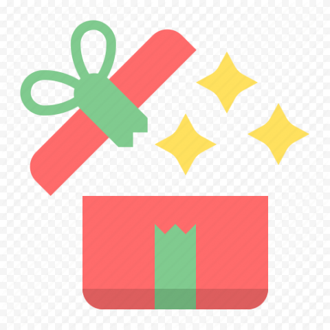 Open Christmas Gift PNG Image