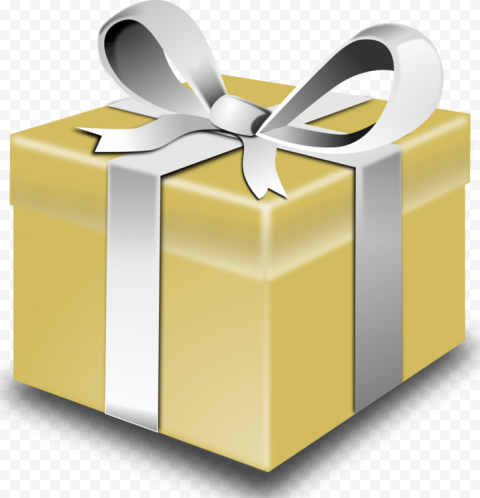 Gold Christmas Gift PNG Picture