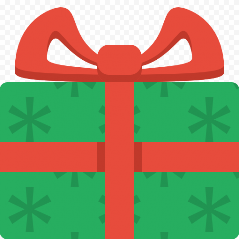 Green Christmas Gift PNG Photo