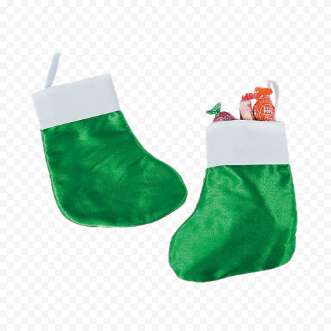 Green Christmas Stockings PNG Photos