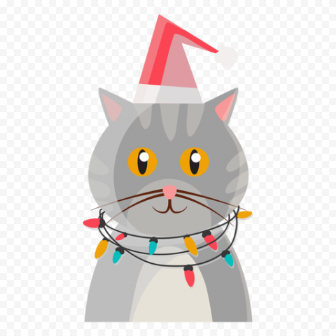 Cat Christmas Background PNG