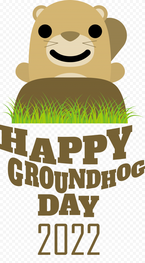 Happy groundhog day, png
