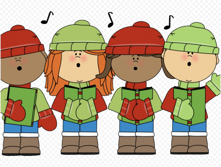 Christmas Caroling PNG Photo
