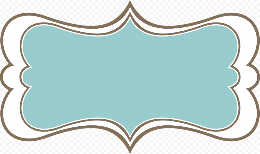 Rectangle Teal Frame Transparent PNG