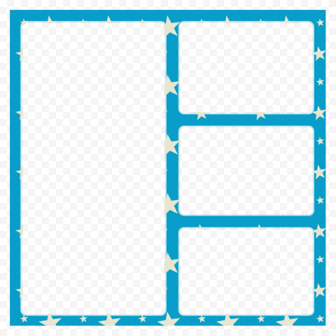 Teal Frame Transparent Background