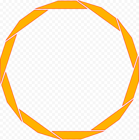 Orange Border Frame PNG Free Download