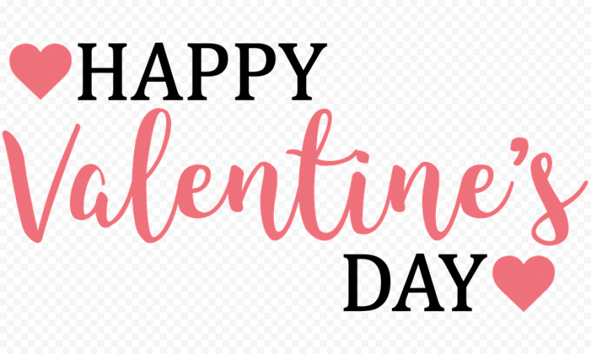 Banner Valentines Day Text PNG File