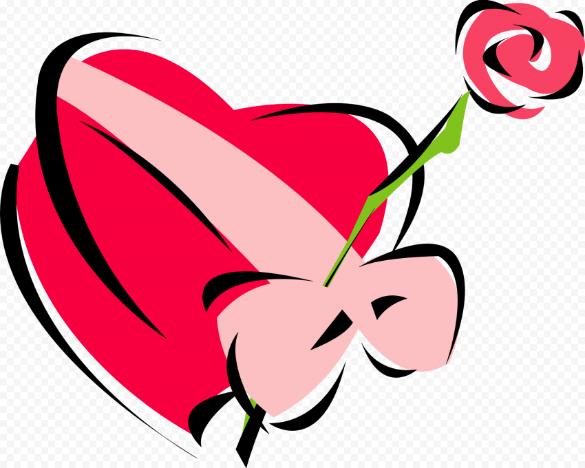 Love Valentines Day Rose PNG Image