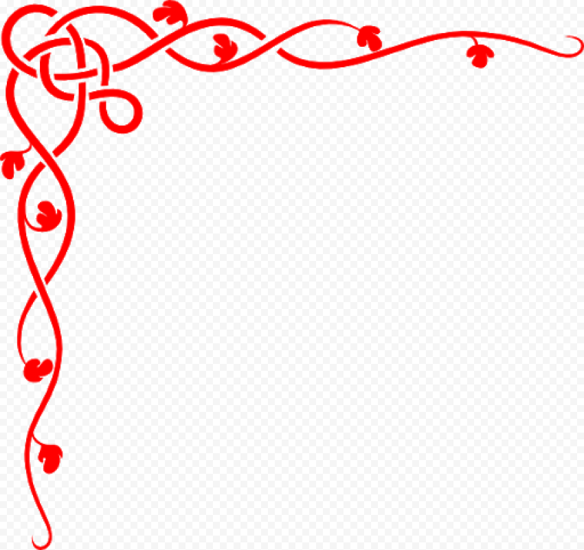 Valentines Day Border Corner PNG