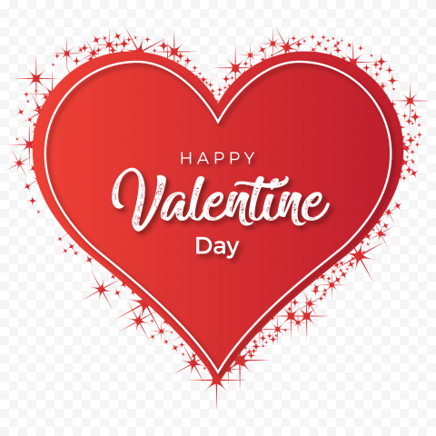 Happy Valentines Day Heart Red PNG