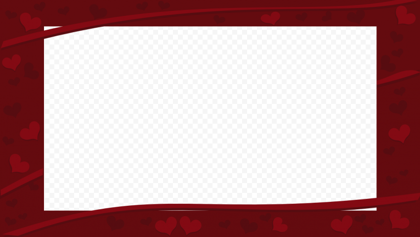 Valentines Day Border Landscape PNG