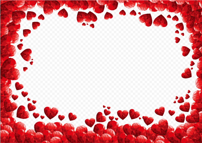 Valentines Day Border Red PNG