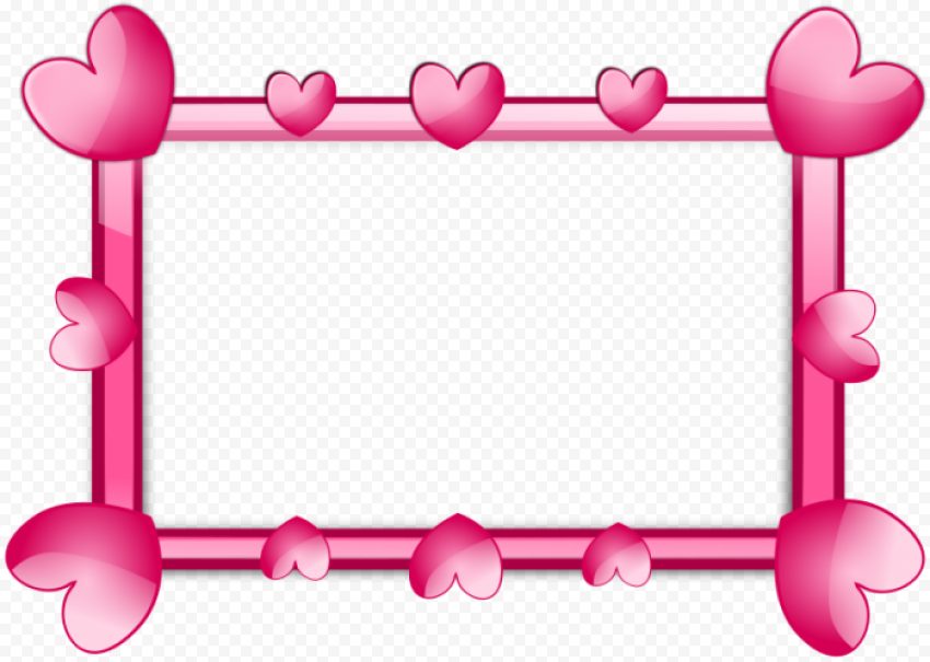 Valentines Day Border Pink PNG