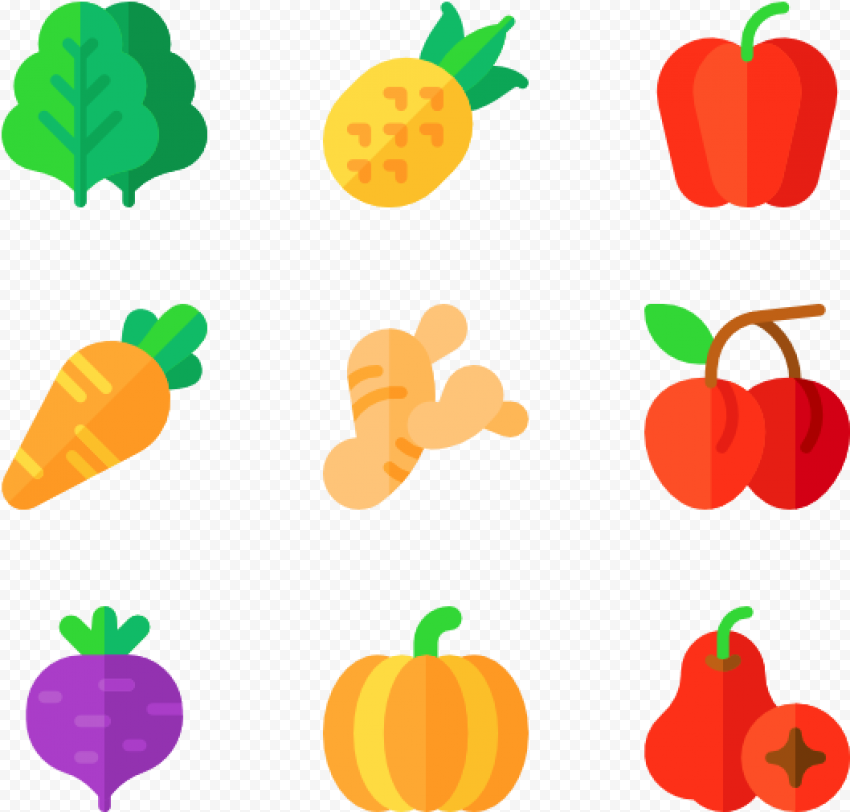 Fruits And Vegetables PNG File